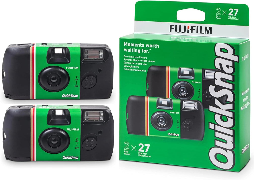 Fujifilm QuickSnap Flash 400 One Time Use 35mm Camera with Flash, 27 Exposures, 8-Pack