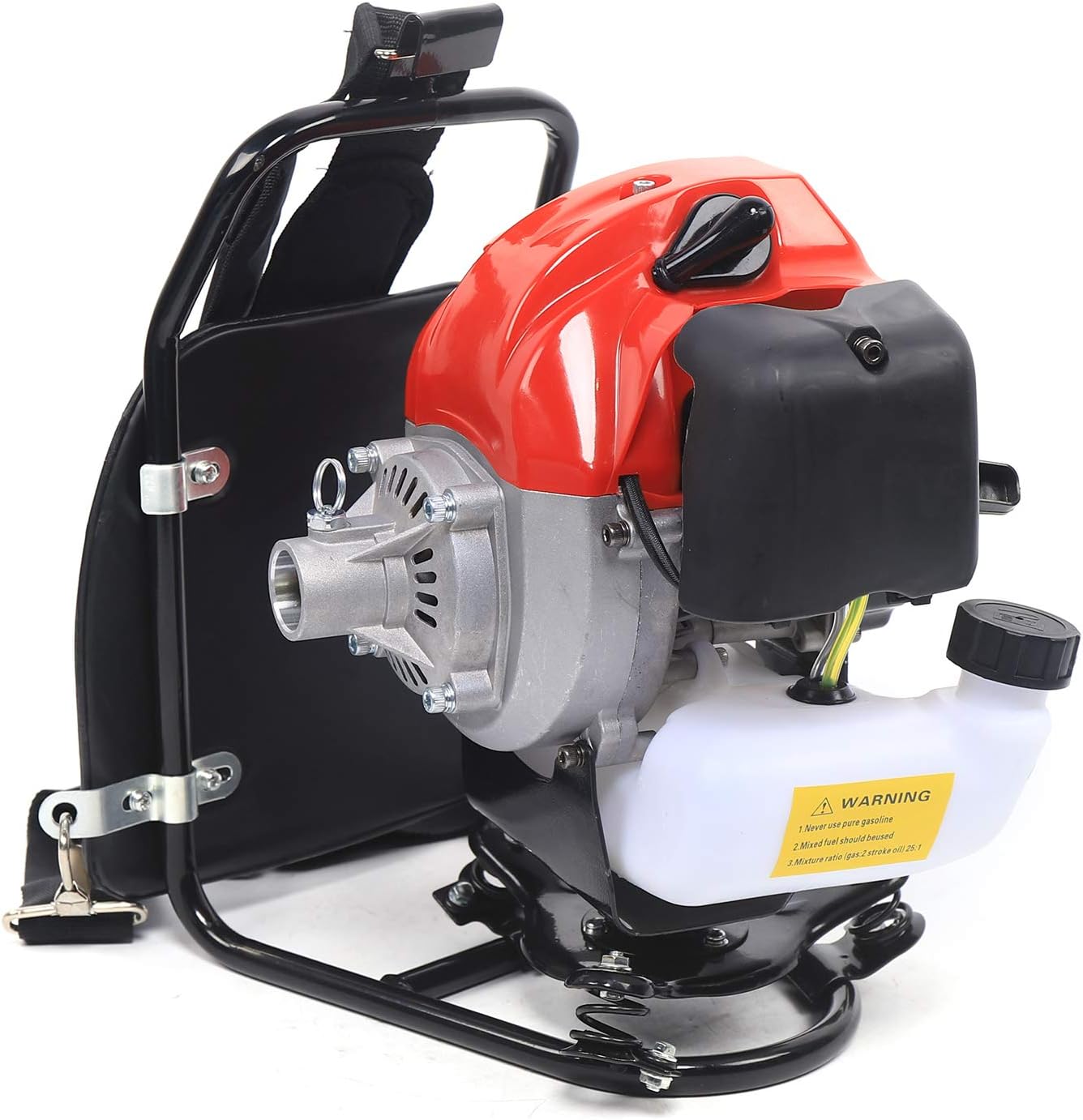 Backpack Brush Cutter 43CC 2-Stroke Tiller Cultivator Gas Powered Grass Trimmer Air-Cooled Single Cylinder Digging Tool Hedge Trimmer for Remove Weeds Soil Cultivation, TBG430