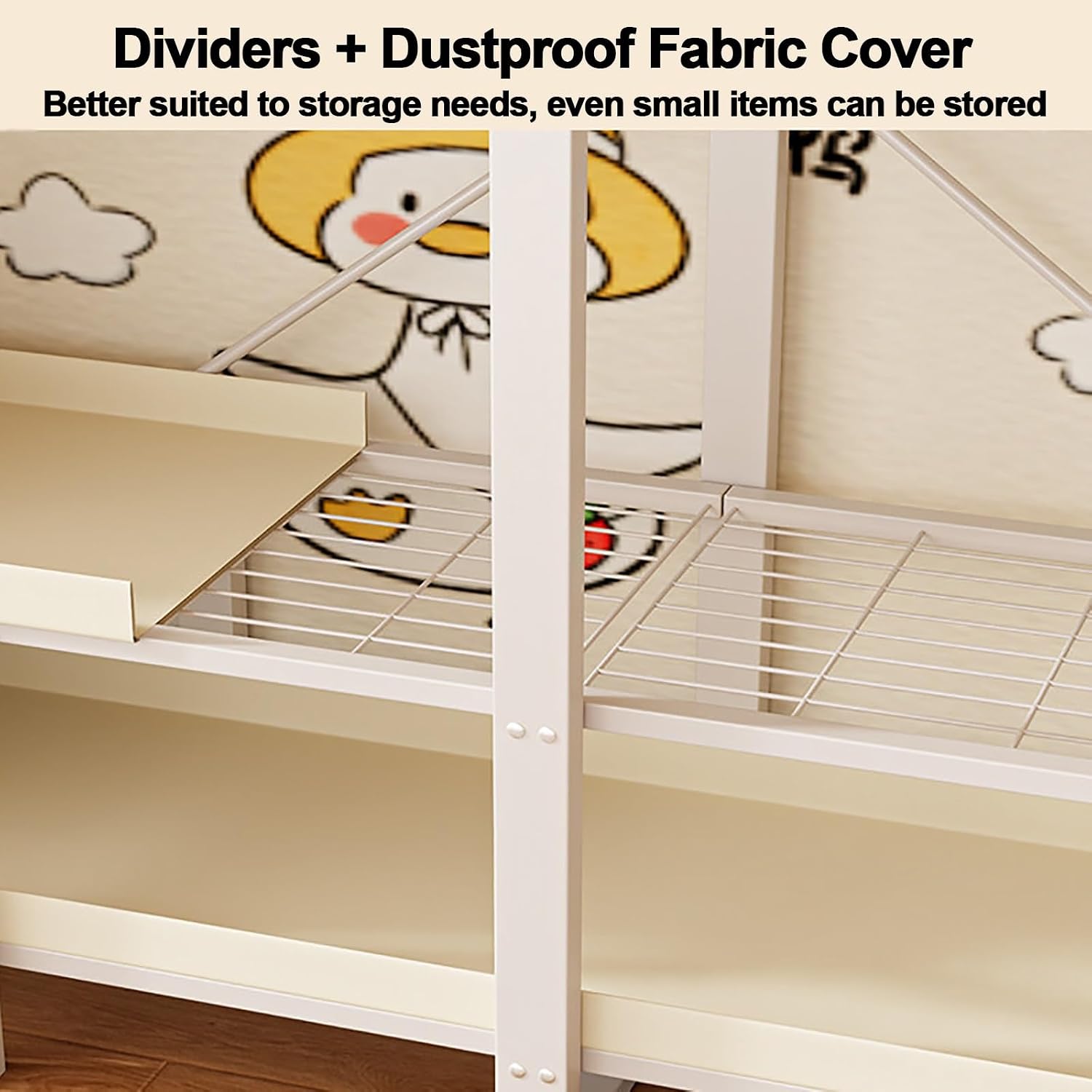 Foldable Wardrobe Closet With Cover, Heavy Duty Metal Clothes Rack For Hanging Clothes, Freestanding Coat Armoire Storage Garment Racks For Bedroom(A,110cm/43.3in)