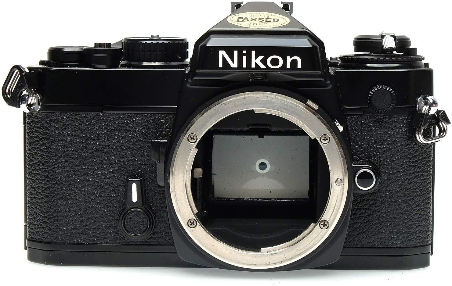 Black Nikon FE SLR film camera