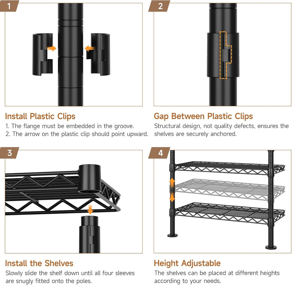 Wall Mounted Garment Rack, Industrial Pipe Clothing Rack, Closet System with 6 Expandable Rods, Walk in Closet Shelving, Clothes Organizers and Storage, Hanging Racks Wardrobe Renovation, Black