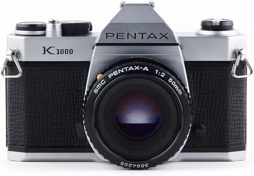 Pentax K1000 Manual Focus SLR Film Camera with Pentax 50mm Lens (Renewed)