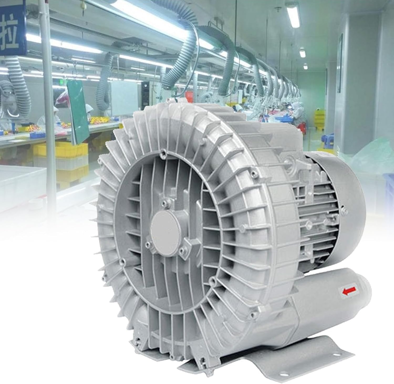 Regenerative Blower,Vortex Ring, 220V/380V Electric Air Pump for Sewage Aeration Aquarium Fish Pond, for Factory and Basement Ventilation(370W/380V)