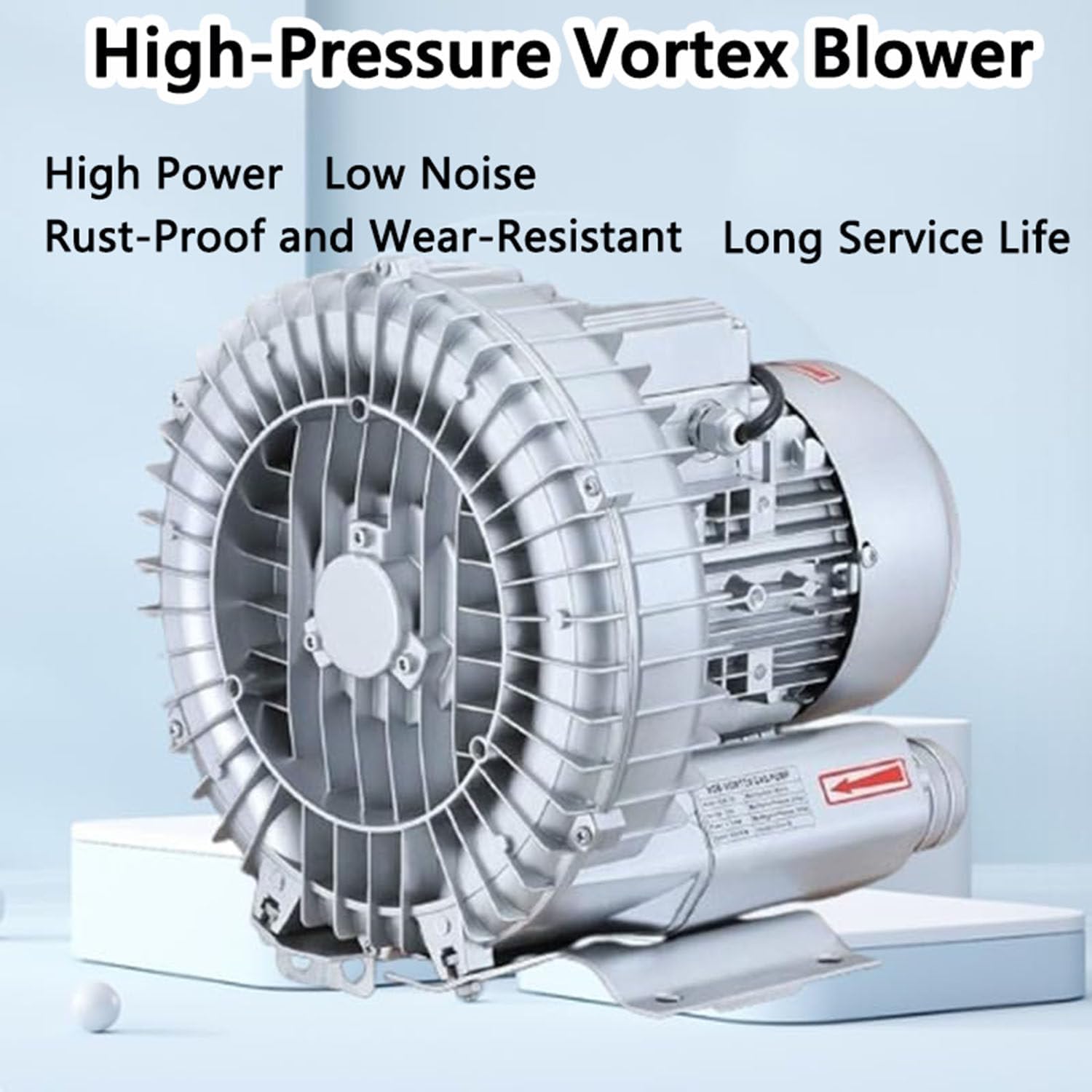 High Pressure Blower,Regenerative Single Phase,High-Pressure Industrial Vacuum Pump,Vortex,For Fish Ponds,Aquariums, Farms,0.16hp-2.01hp(550W/0.74HP)