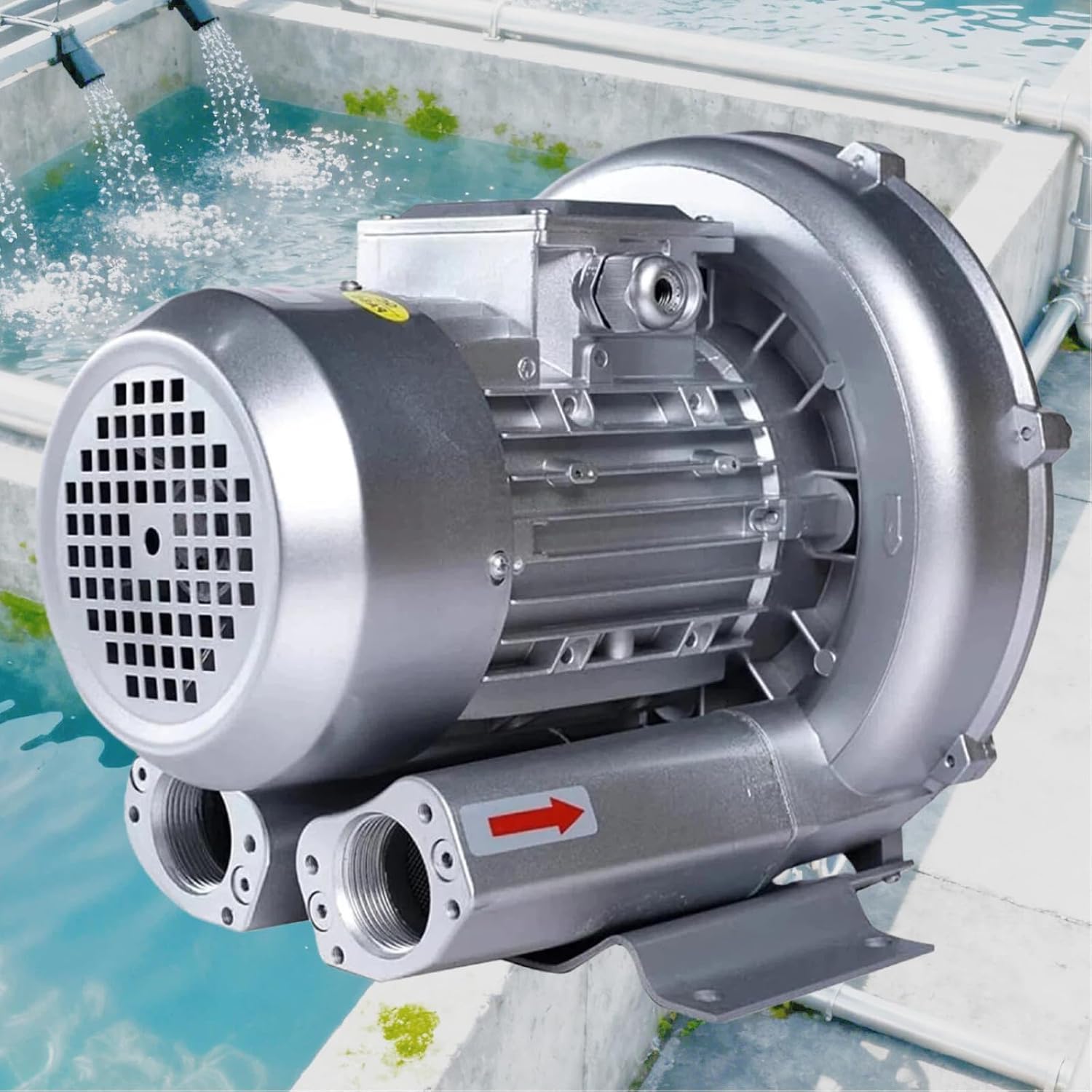 Industrial Regenerative Blower, 120W-1500W Vortex Ring Blower,110V 60Hz Single Phase Industrial Vacuum Pump,Fish Ponds Aeration Oxygenation Machine, for Workshops Pool Farms