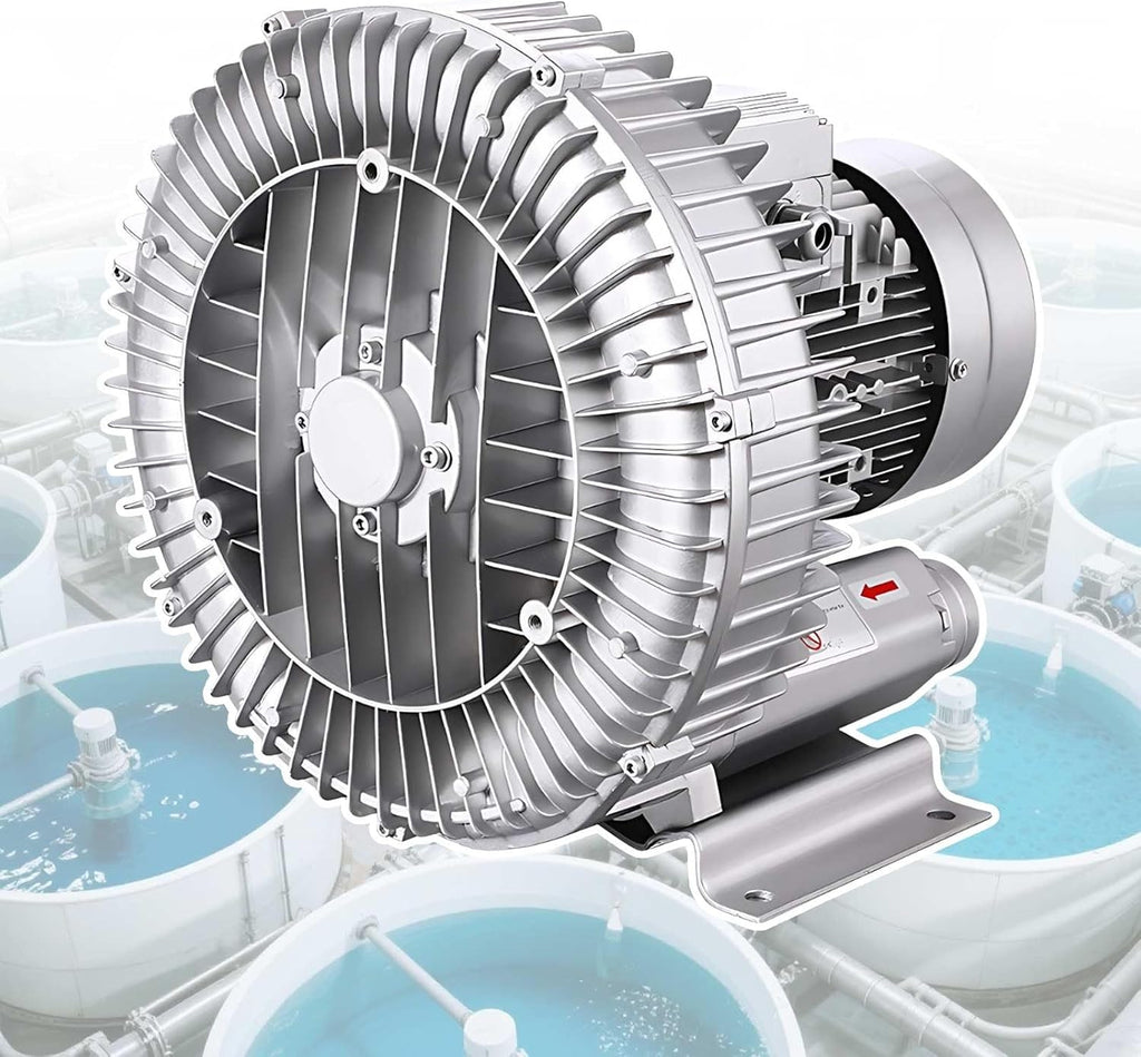 Vortex Blower Regenerative Ring Blower, High Pressure Industrial Vacuum Pump for Sewage Treatment, Aquarium and Fish Farm(120w,220v)