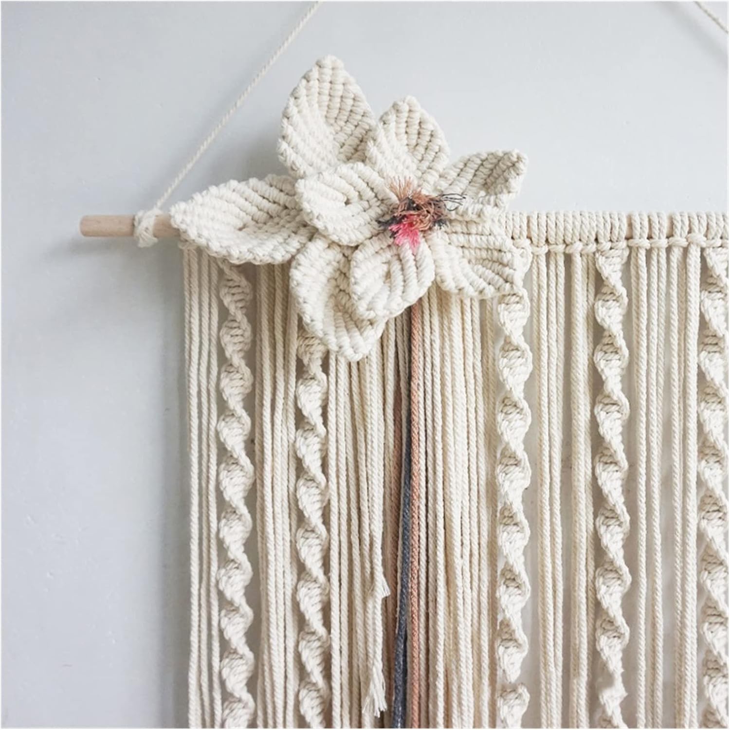 Tapestry Macrame Wall Hanging Tapestry Hand Woven Tapestries Bohemian Craft Decoration for Home Decor Living Room Bedroom (OneColor 45x60cm)