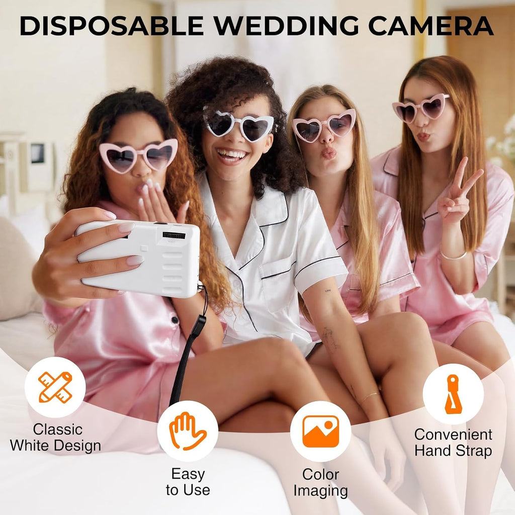 12 Pack Disposable Cameras Bulk Single Use Flash 35mm 17 Film 200 ISO Film Camera for Wedding Birthday Concert Travel Anniversary Party Supplies