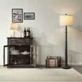 EJIAXIN 2-in-1 Lighting Set - Farmhouse Table Lamps (Set of 2) + 60' Vintage Floor Lamp | USB Charging Nightstand Lamps & 3-Way Dimmable Standing Lamp | Rustic Bedroom/Office, Bulbs Included