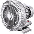 Regenerative Blower, 120W-1100W Single Phase, High-Pressure Vortex Ring Blower,Side Channel Blower,for Air Blowing Or Suction for Sewage Aeration Aquarium Fish Pond,250W/0.34HP