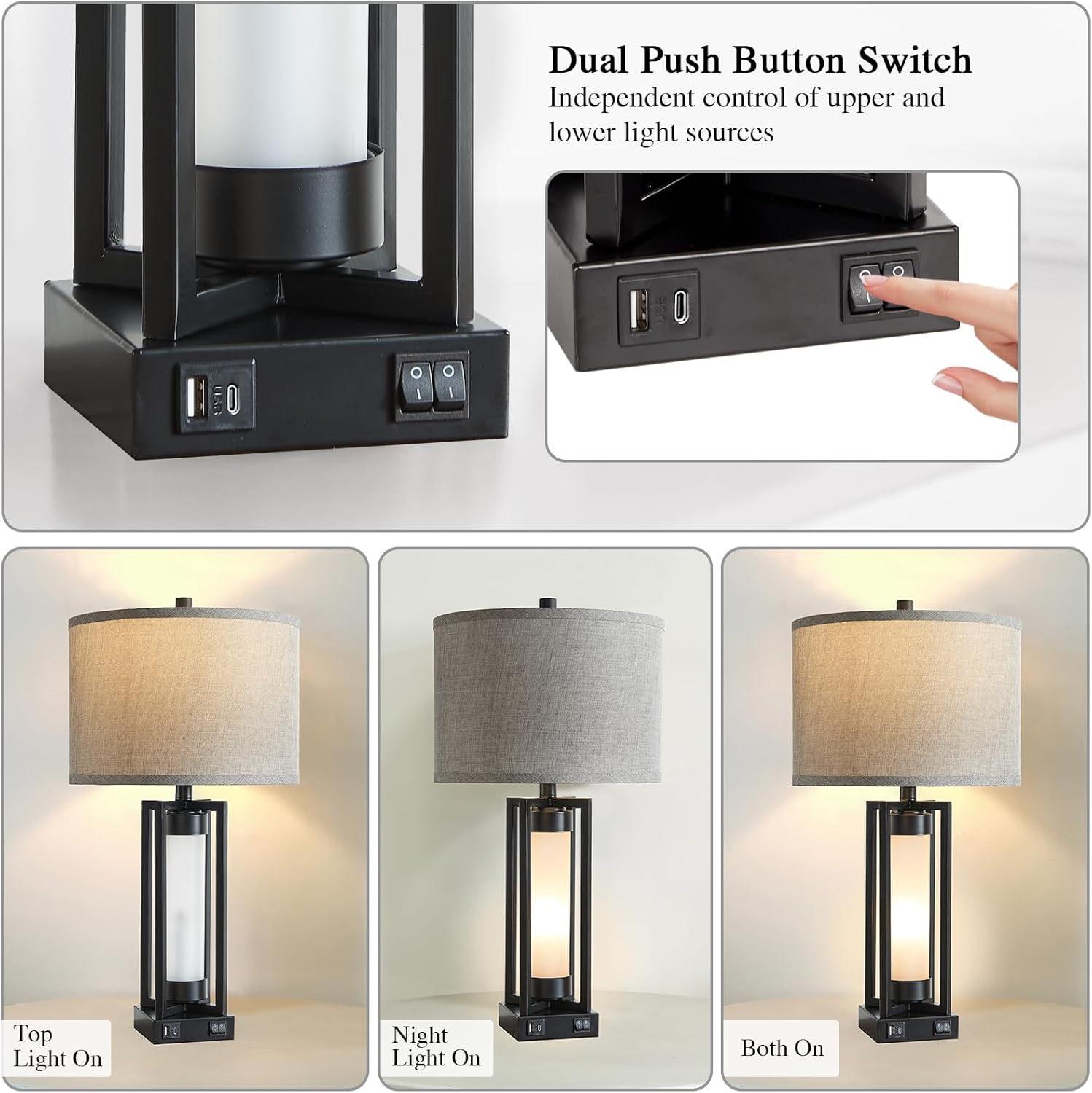 New - Same Matching Floor Lamp - 63'' Floor Lamp & 25'' Table Lamp Set of 2