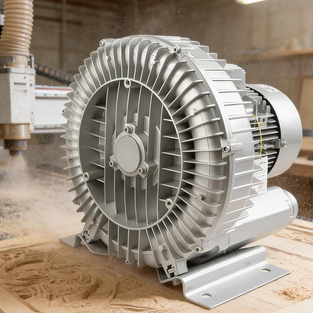 1500W 2200W Regenerative Blower,220V Single Phase,High-Pressure Vortex Ring Blower,for Aquaculture Sewage Aeration Industrial Dustproof 1500W