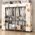 Heavy Duty Clothes Rack, Metal Garment Rack Closet For Bedroom, Foldable Wardrobe Closet Covered, Freestanding Closet For Bedroom For Hanging Clothes(B,130cm/51.2in)
