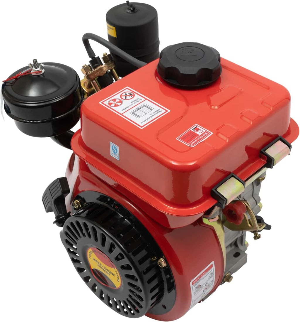 3HP Diesel Motor Engine, 196CC 4 Stroke Single-Cylinder Air-Cooled | Hand Recoil, 2200W, For Tractor Microtiller Irrigation Machine