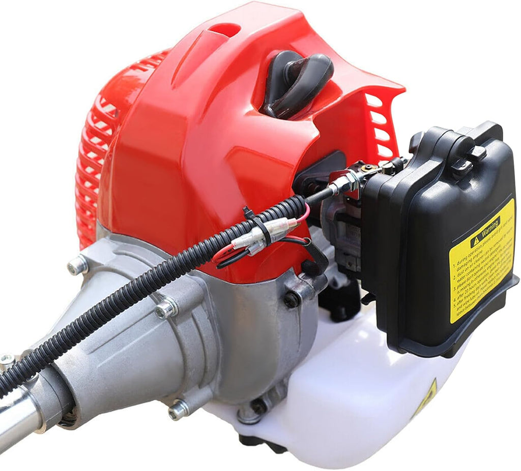 Gas Powered Cultivator Tiller, 2 Stroke 1.7HP 43CC Small Garden Tiller Gas Cultivator, 6500RPM Air-Cooled Front Tine Gasoline Rototiller with 9.84in Tilling Width & 3.54in Tilling Depth