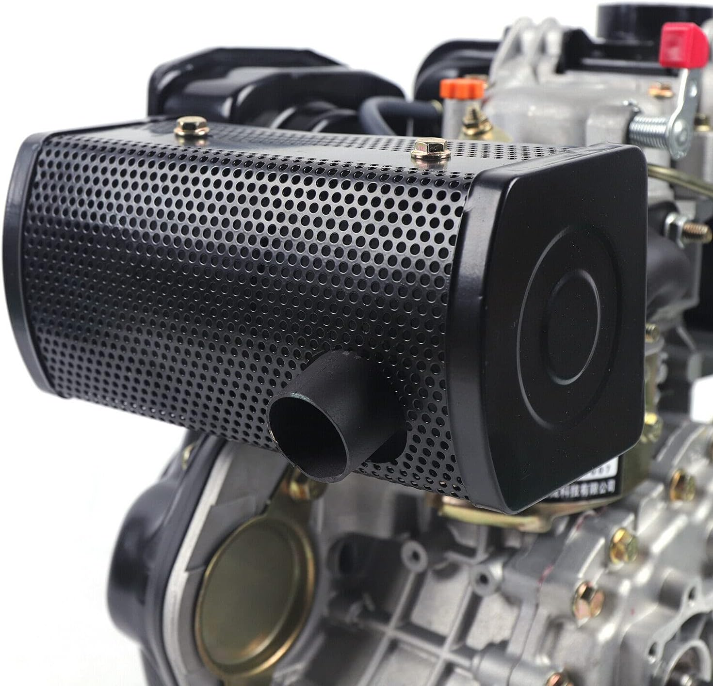 Diesel Engine 247CC 4 Stroke 5HP Single Cylinder Air Cooling Vertical Engine Motor Hand Start Direct Injection 3.6KW (Black, 173FA)