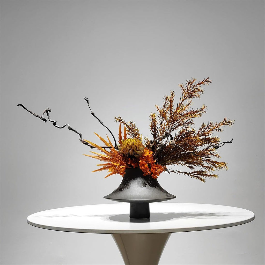 Faux Plants Zen Soft Decoration Simulation Flower Art Dried Flower Set Restaurant Tea Room Coffee Table Decorative Arrangement Spring Summer Decoration