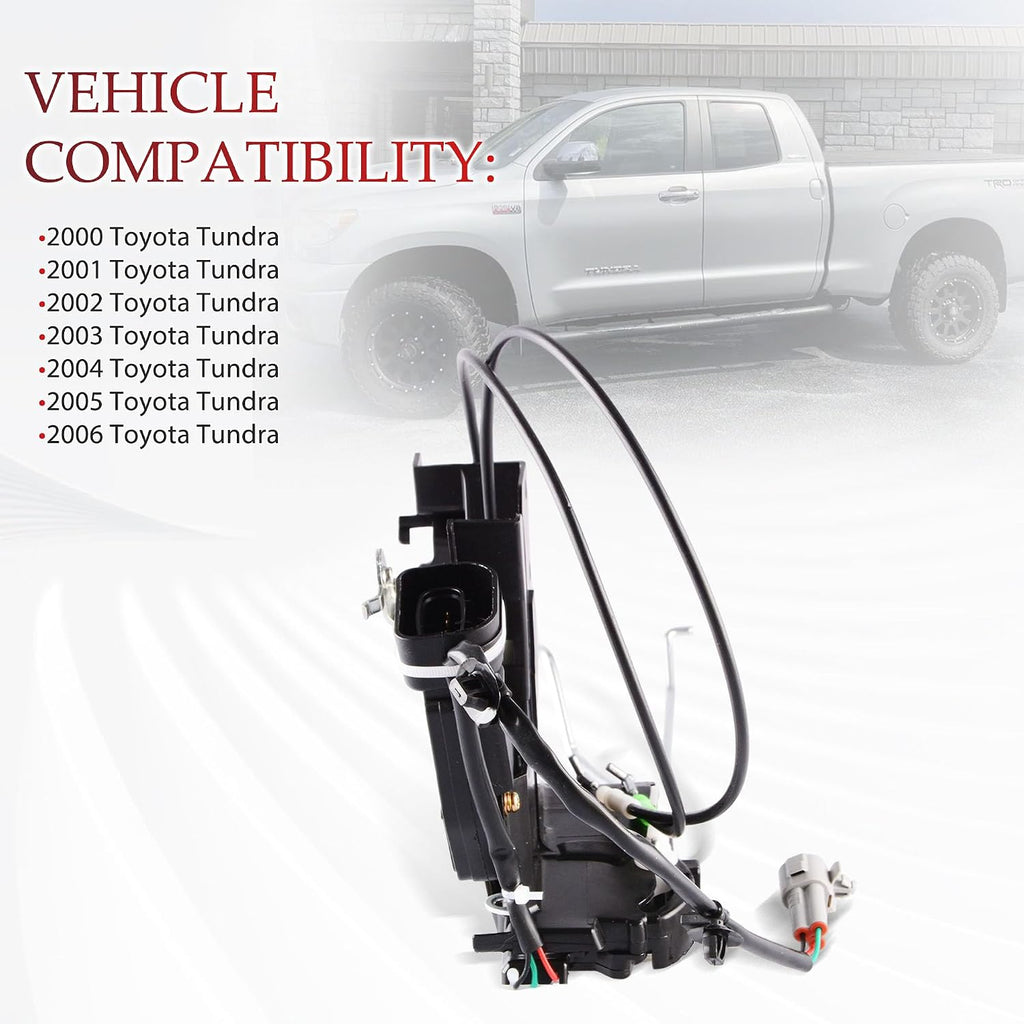 Front Left Door Lock Actuator Compatible for Toyota Tundra 2000-2006, Driver Side Door Latch Assembly Replacement for 69040-0C010