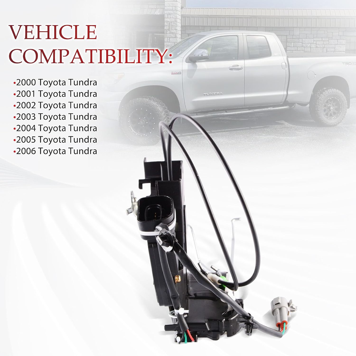 Front Left Door Lock Actuator Compatible for Toyota Tundra 2000-2006, Driver Side Door Latch Assembly Replacement for 69040-0C010
