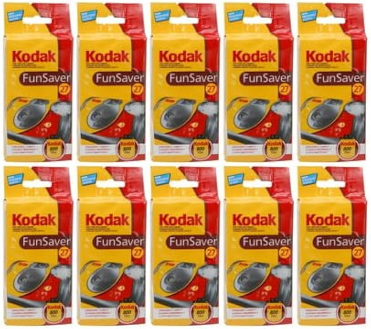 Kodak Fun Saver Single Use Camera (10-Pack) Bundle (10 Items)
