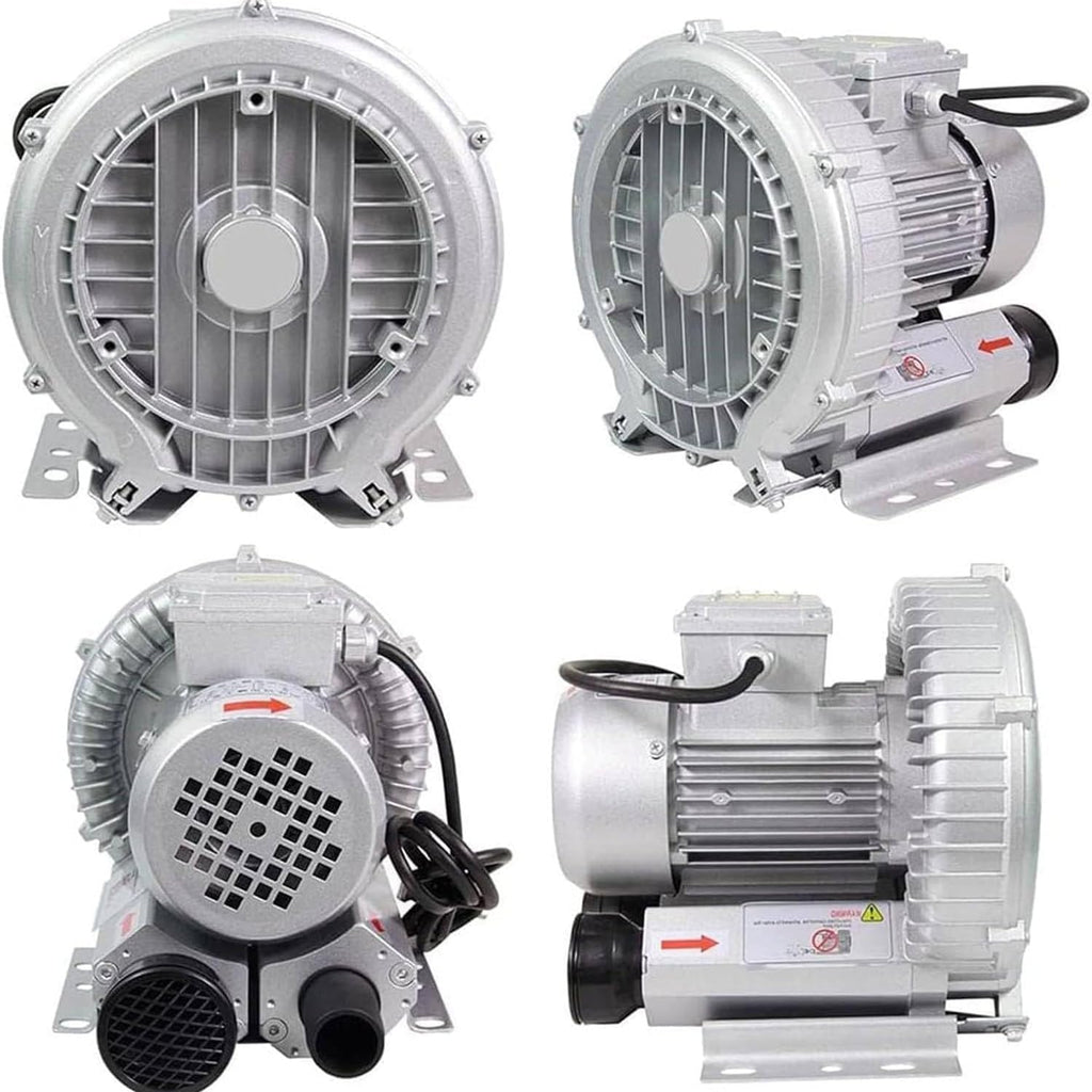 Regenerative Blower,110V 50Hz Single Phase,High-Pressure Vortex Ring Blower, Industrial Vacuum Pump for Air Blowing Or Suction for Sewage Aeration Aquarium Fish Pond