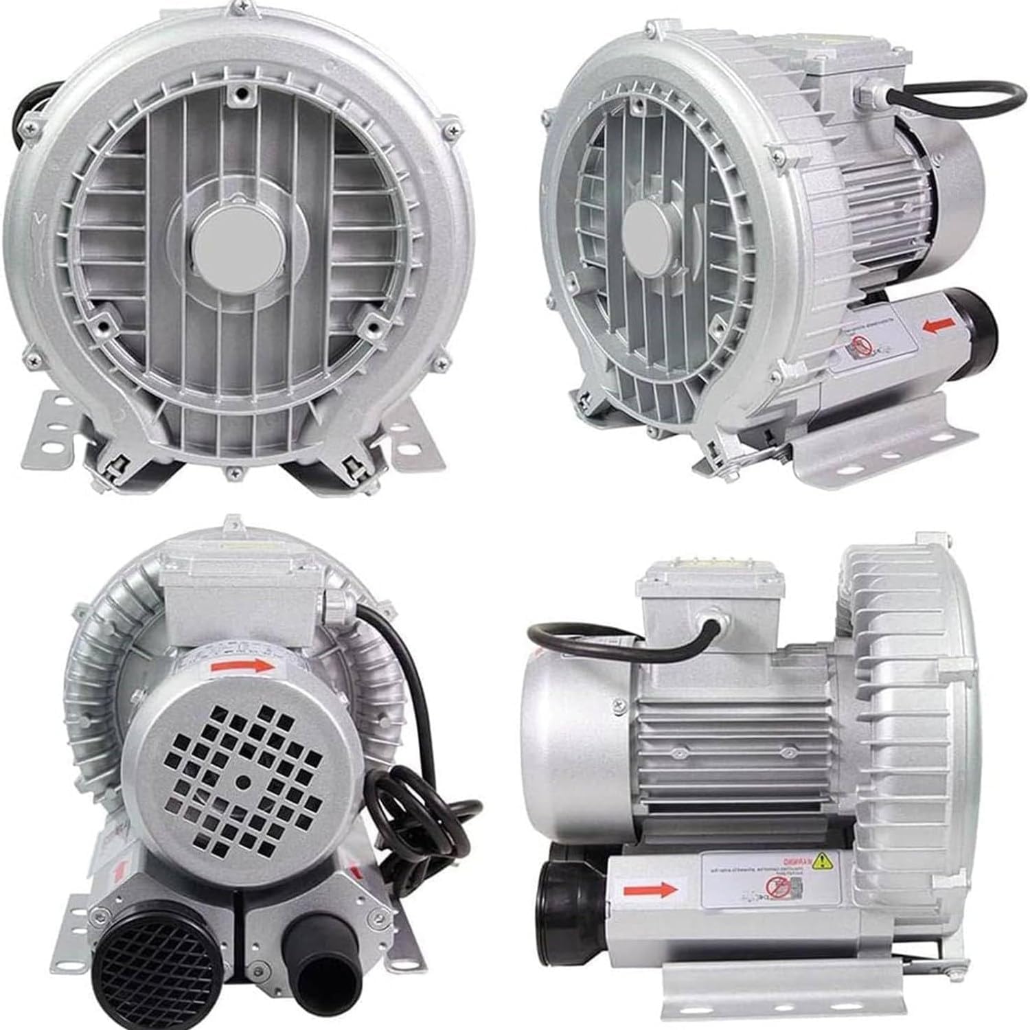 Regenerative Blower,110V 50Hz Single Phase,High-Pressure Vortex Ring Blower, Industrial Vacuum Pump for Air Blowing Or Suction for Sewage Aeration Aquarium Fish Pond