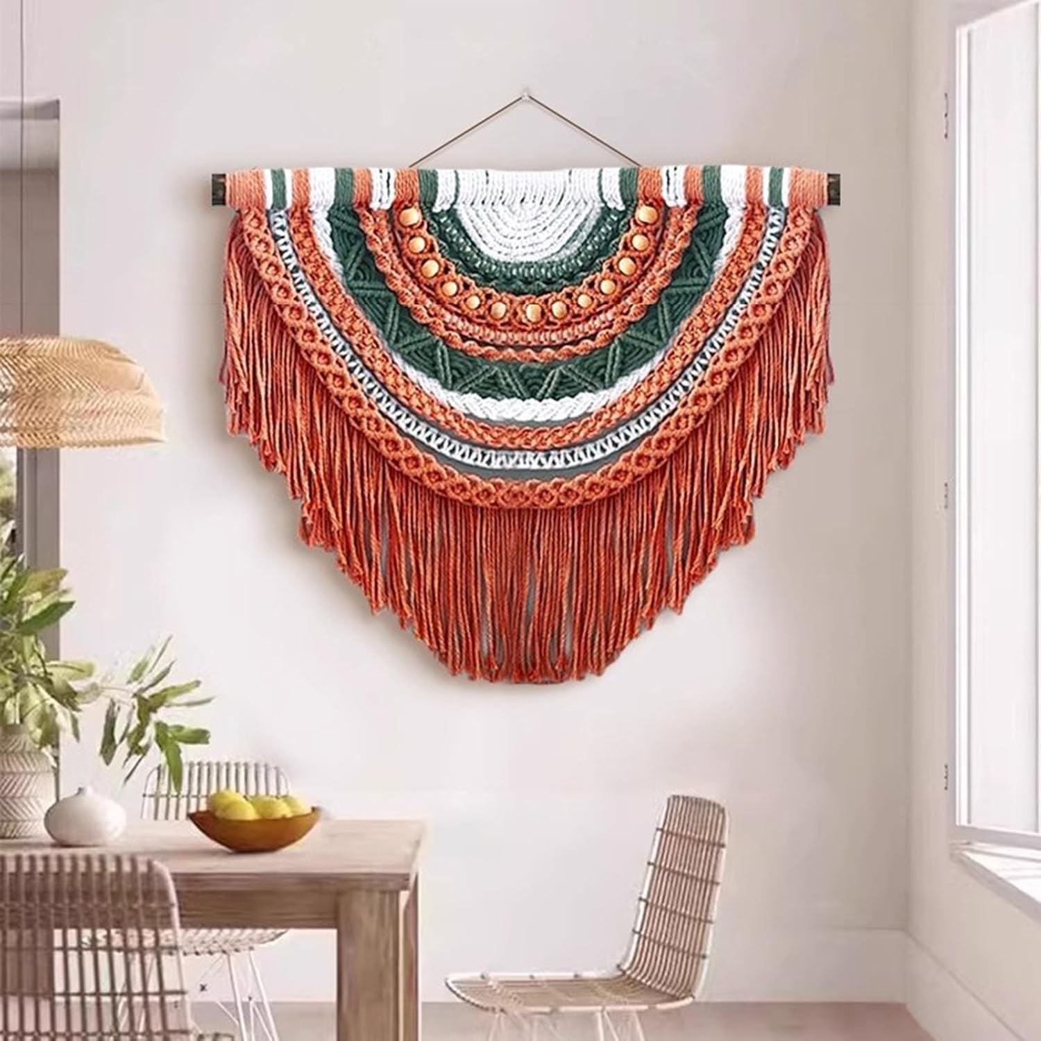 JCWGLY Macrame Wall Hanging Art Decor Tapestry, Macrame Wall Hanging Handmade Home Modern Decoration For Living Room Bedroom Sofa And Bed Headboard Background(47.3x39.4in)