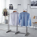6 Arms Heavy Duty Retail Display Racks, Commercial Clothing Display Rack Stand, Adjustable Height, Garment Racks Metal for Retail Display Hanging Clothes,Silver