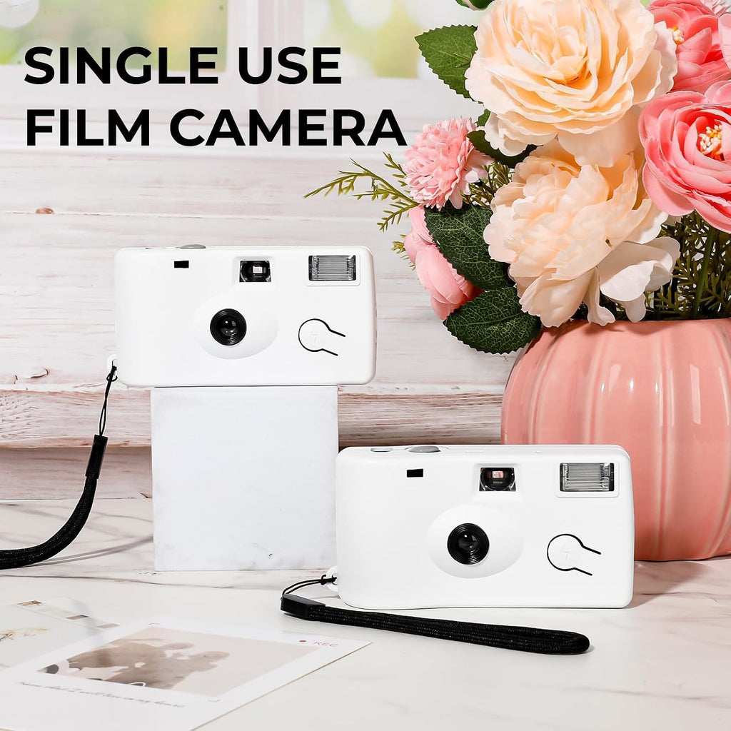 12 Pack Disposable Cameras Bulk Single Use Flash 35mm 17 Film 200 ISO Film Camera for Wedding Birthday Concert Travel Anniversary Party Supplies