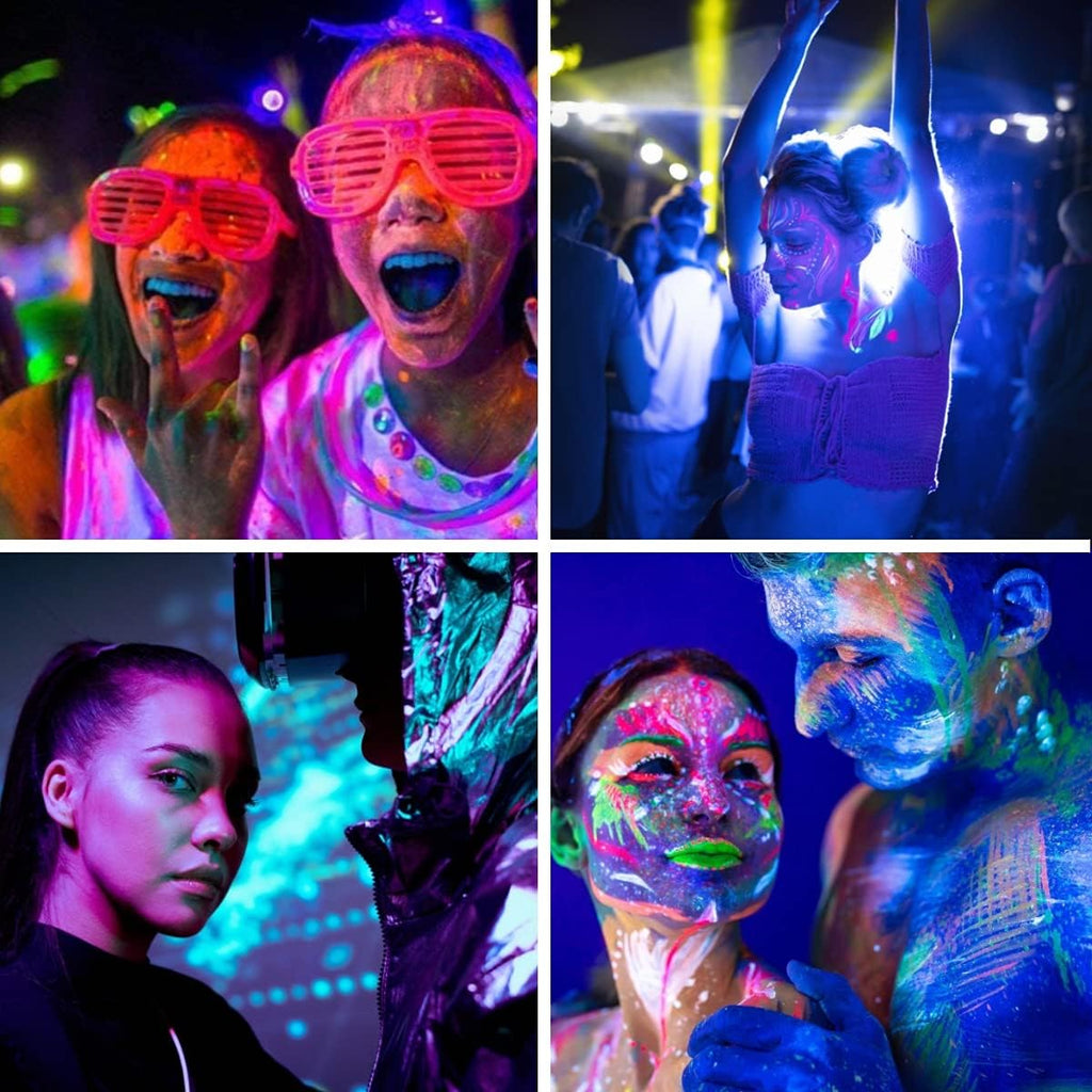 500W Black Lights Outdoor, Commercial High Power LED Black Light Flood Lights with UL Listed Plug 395nm IP66 Waterproof Blacklight FloodLight for Glow Party Large Space, Halloween (2 Pack)
