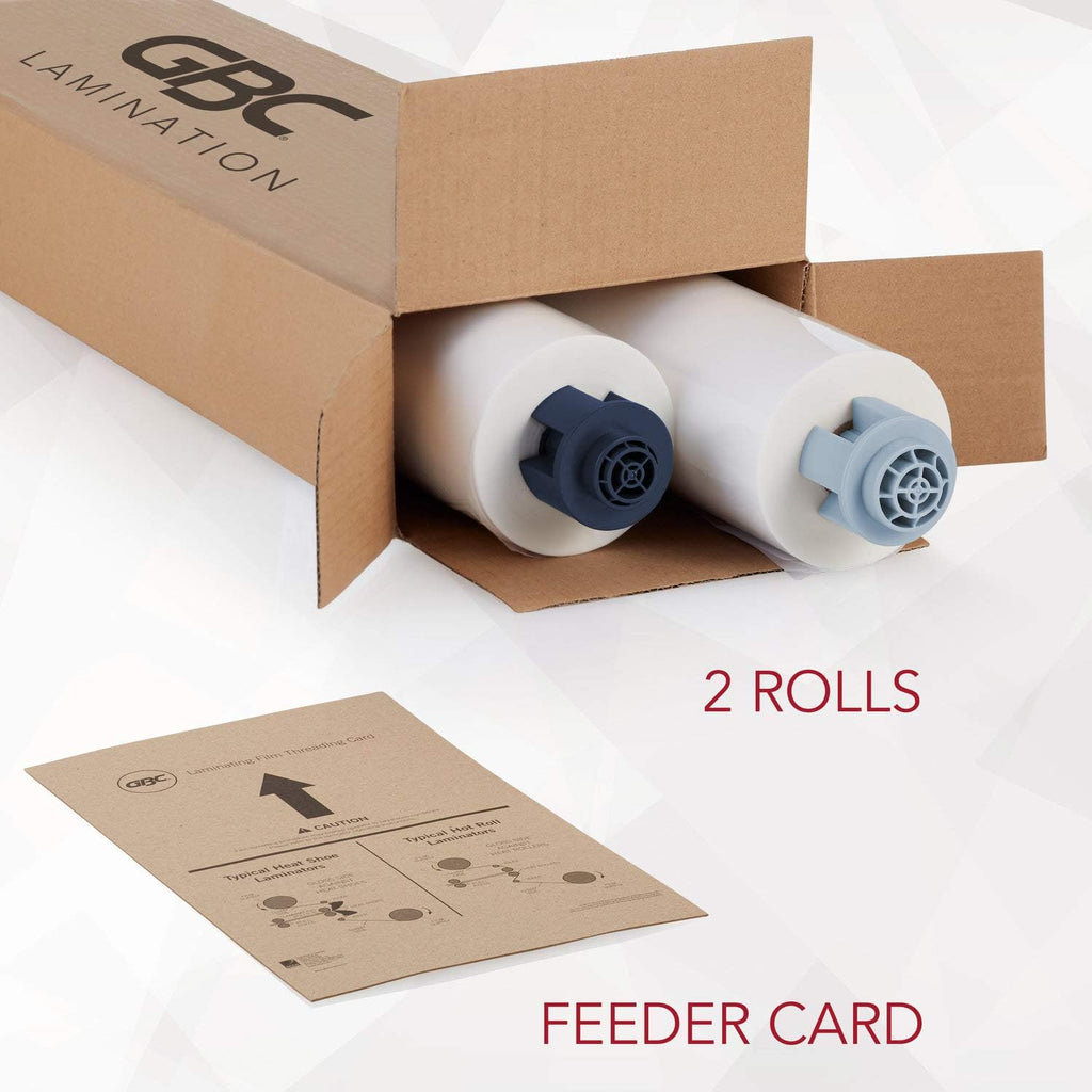 GBC Thermal Laminating Film, Rolls, Ultima 35 EZload, Glossy, NAP II, 12' x 200', 2 Pack (3125913EZ)