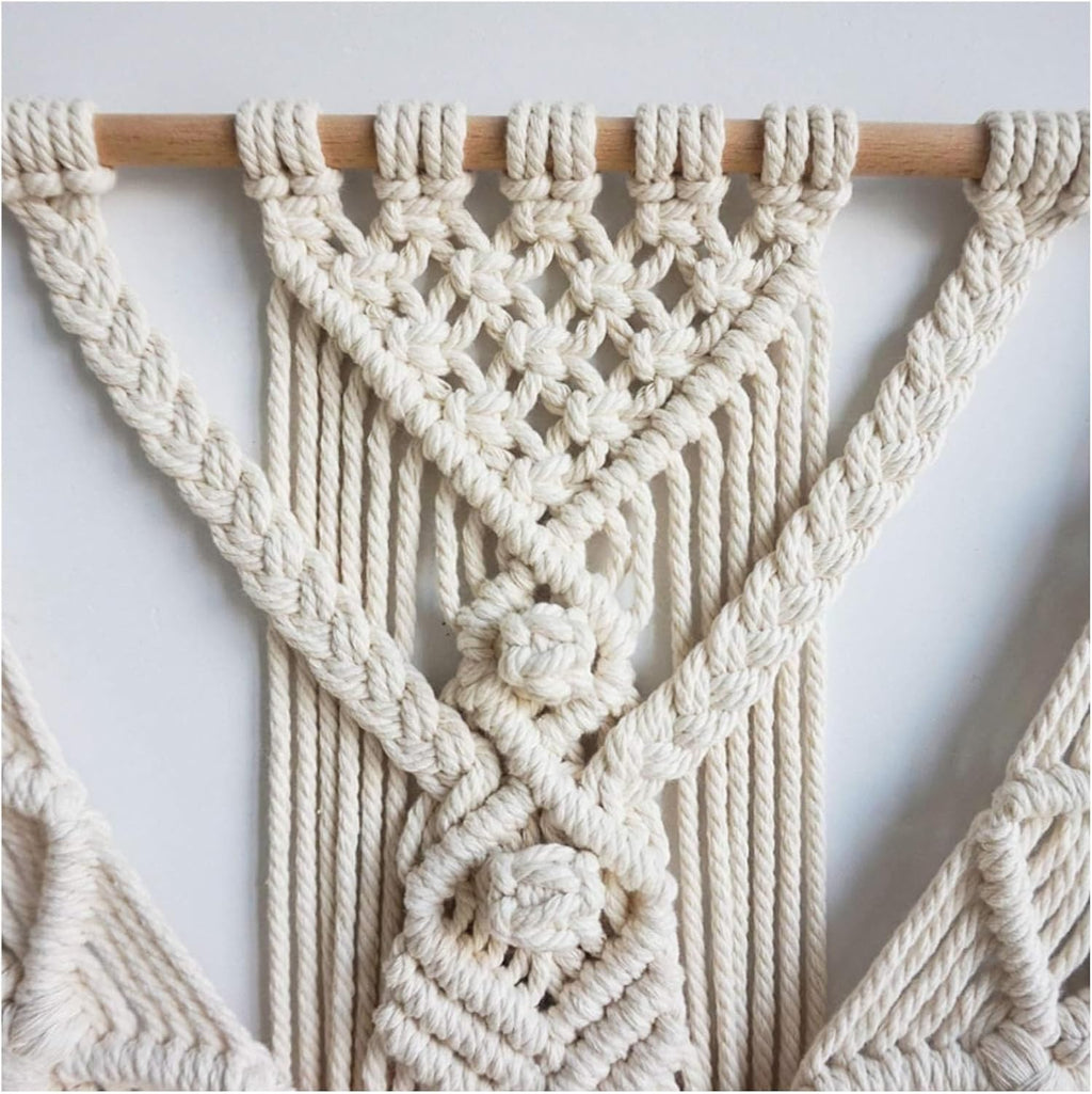 Woven wall hanging, Wall Tapestry Macrame Wall Hanging Large Boho Decor Cotton Woven Macrame Wall Hanging for Wedding Decoration Handmade with Tassel