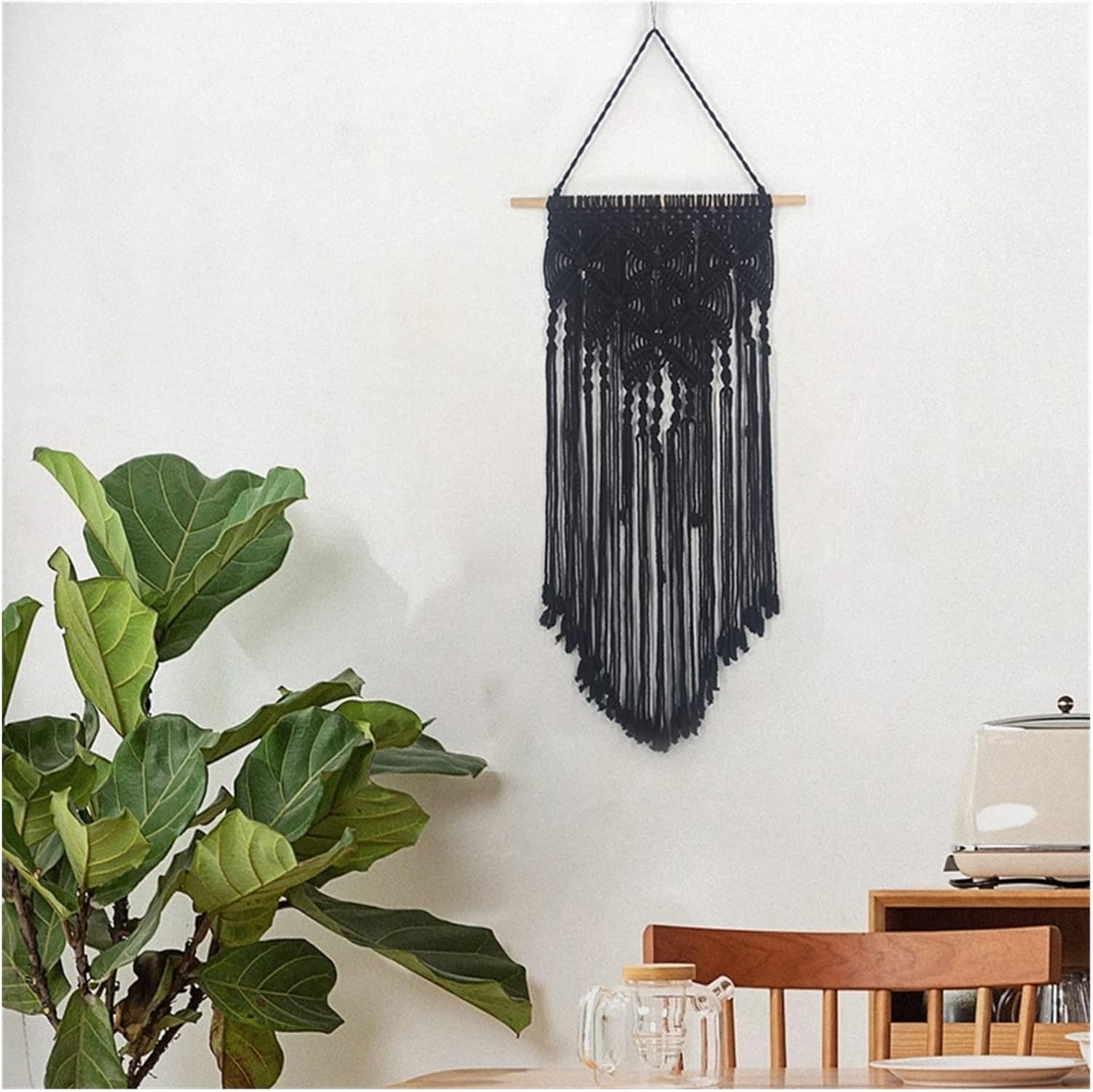 Tapestry Bohemian Tapestry Macrame Wall Hanging Woven Home Backdrop Decoration (OneColor)