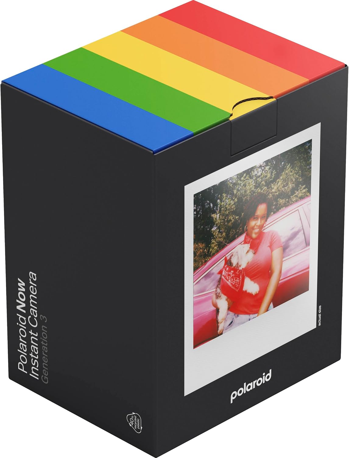 Polaroid Now Generation 3 i-Type Instant Camera (Black) with 8 i-Type Color Film Starter Bundle + Charging Cable and Cleaning Cloth