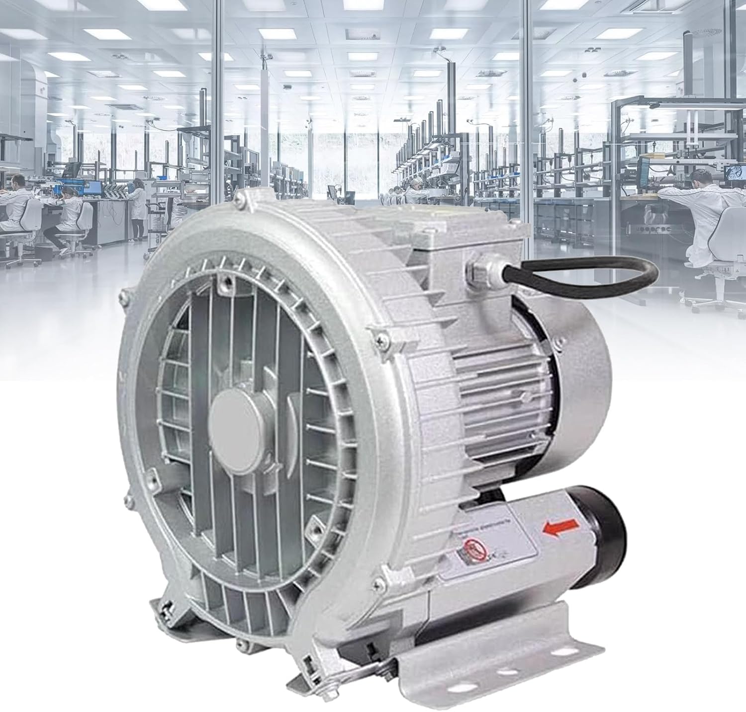 Regenerative Blower,220V 50Hz Single Phase,Industrial Vacuum Pump for Air Blowing or Suction for Sewage Aeration Aquarium Fish Pond,1100W/1.48HP