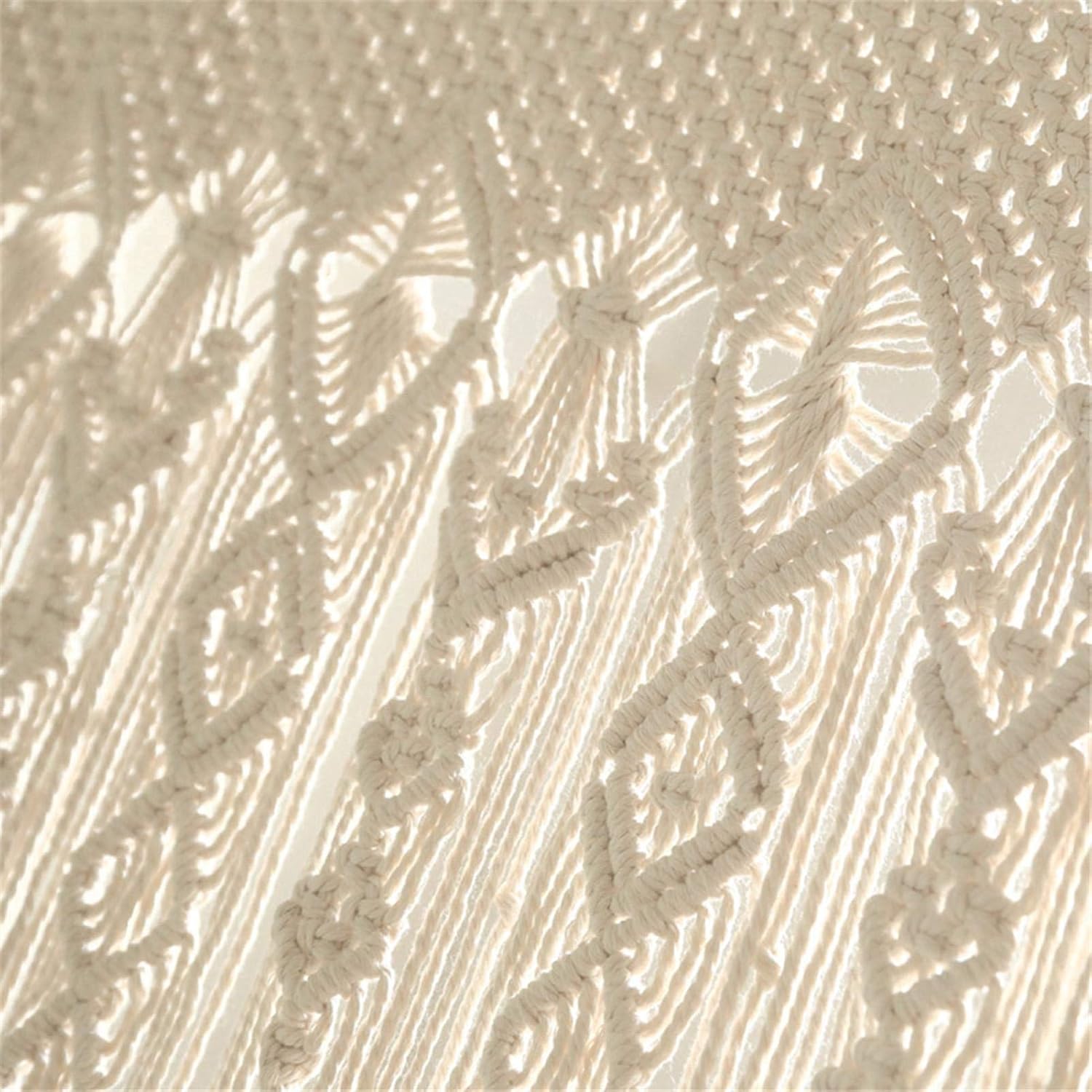 Macrame Macrame Curtain Tapestry Macrame Wall Hanging Woven Tapestry for Room Divider Window Door Curtains Wedding Background Home Decor (130 * 180cm)