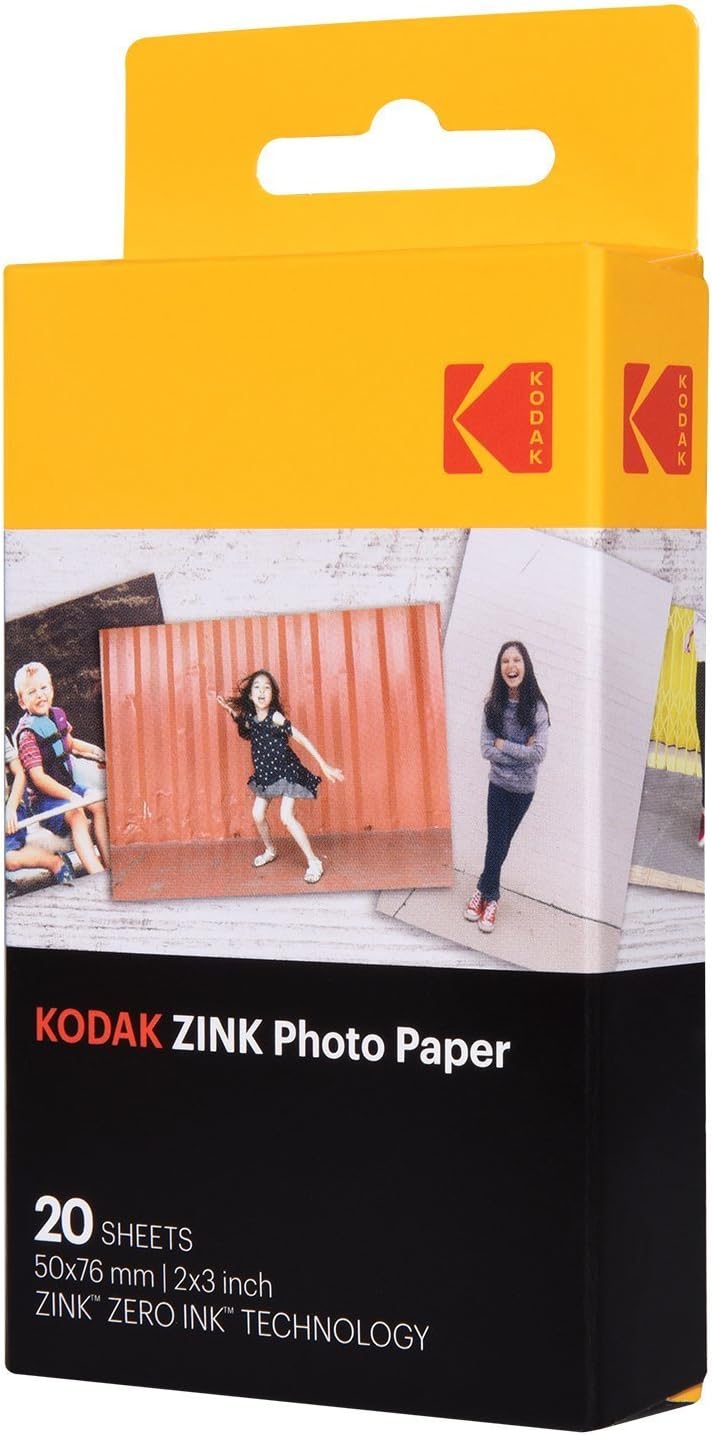 Kodak Printomatic Instant Camera Gift Bundle + Zink Paper (20 Sheets) + 9 Unique Colorful Sticker Sets + Case + Markers + Hanging Frames + Photo Album + Accessories
