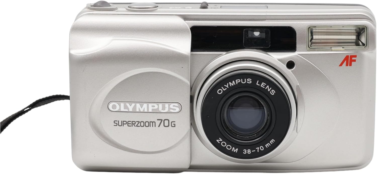 Olympus Superzoom 70 G – 35mm Point-and-Shoot Film Camera – 38–70 mm Zoom Lens, Auto Focus, Built-In Flash (Renewed)