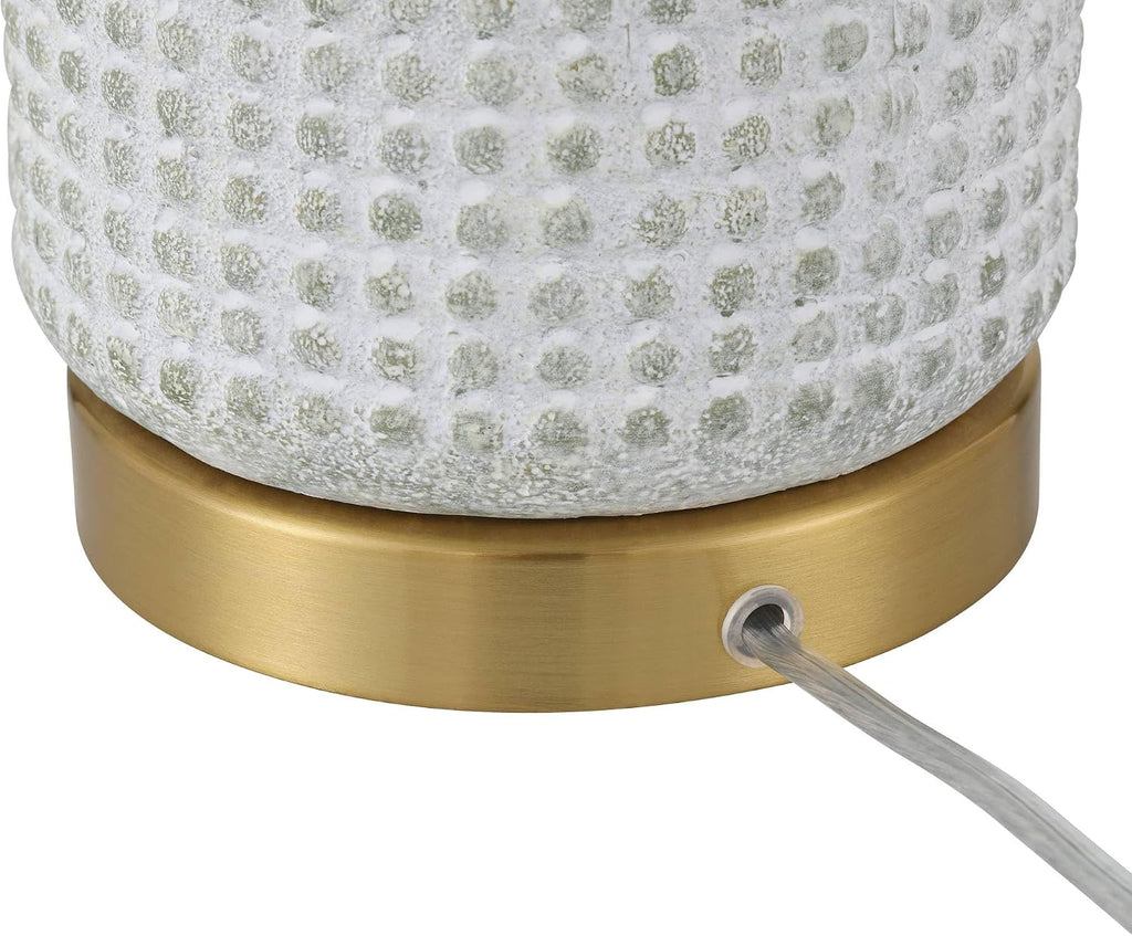 360 Lighting Holly 24 3/4' High Modern 3-Way Table Lamps Set of 2 Gold and Gray Finish Ceramic Fabric White Shade Living Room Bedroom Bedside Nightstand House Office Home Reading Kitchen Entryway