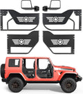 VEVOR Jeep Tube Doors, 4-Door, Compatible with 2018-2026 Jeep Wrangler JL JLU & Gladiator JT 4XE, Steel Off Road Front & Rear Tubular Half Doors with DOT Certified Side View Mirrors and Rubber Pads