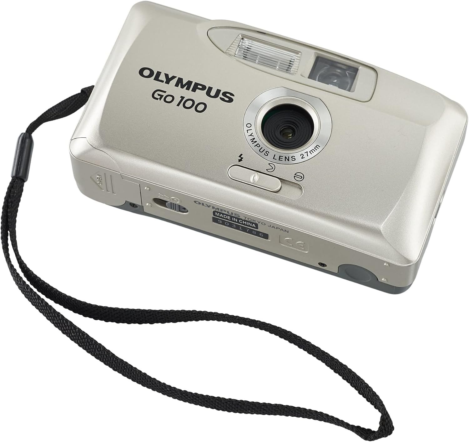 Olympus Go 100 Flash Motorized 35mm Film Camera – Compact Point & Shoot | Built-In Flash | Silver (Renewed)