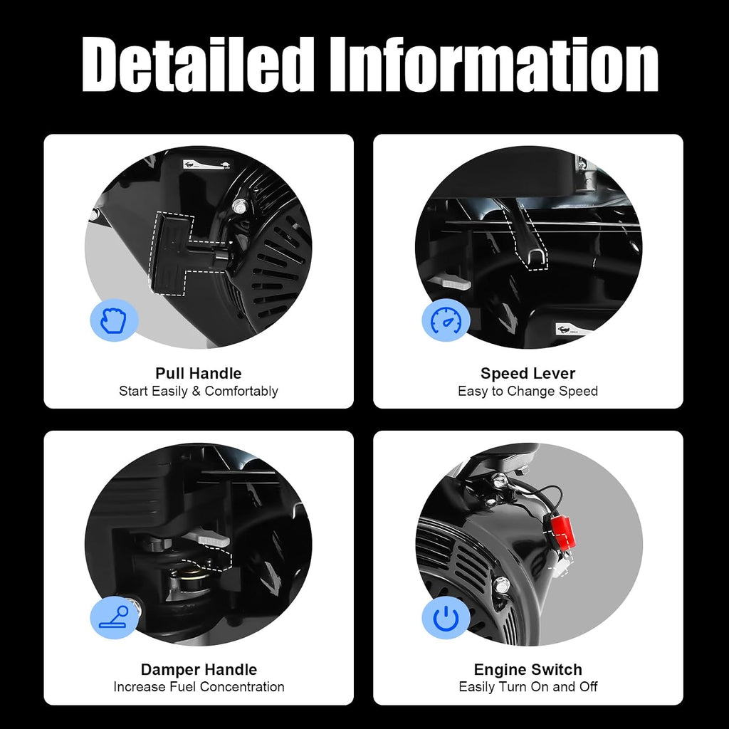 4 Stroke Gas Engine, 15 HP Single Cylinder Gasoline Motor OHV Engine Recoil Start, 3600RPM Air Cooling Engine Motor Garden Tiller Cultivator Motor for Pumping Machines,Cleaning Machines