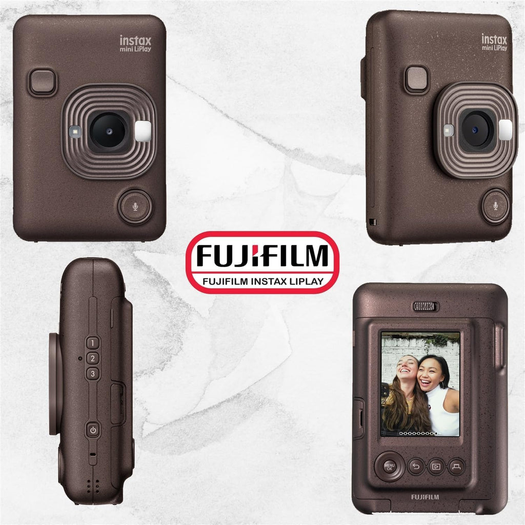 Fujifilm Mini LiPlay Hybrid Instant Camera with Mini Film (Deep Bronze, w/ 40 Film Sheets)