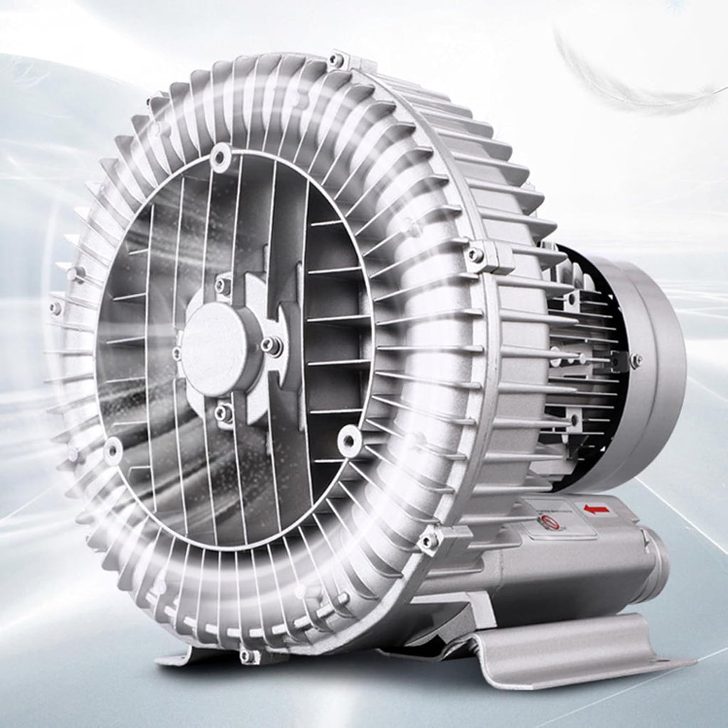 Regenerative Blower, Single Phase, High-Pressure Vortex Ring Blower, Industrial Vacuum Pump for Air Blowing Or Suction for Sewage Aeration Aquarium Fish Pond,1100W/1.49HP