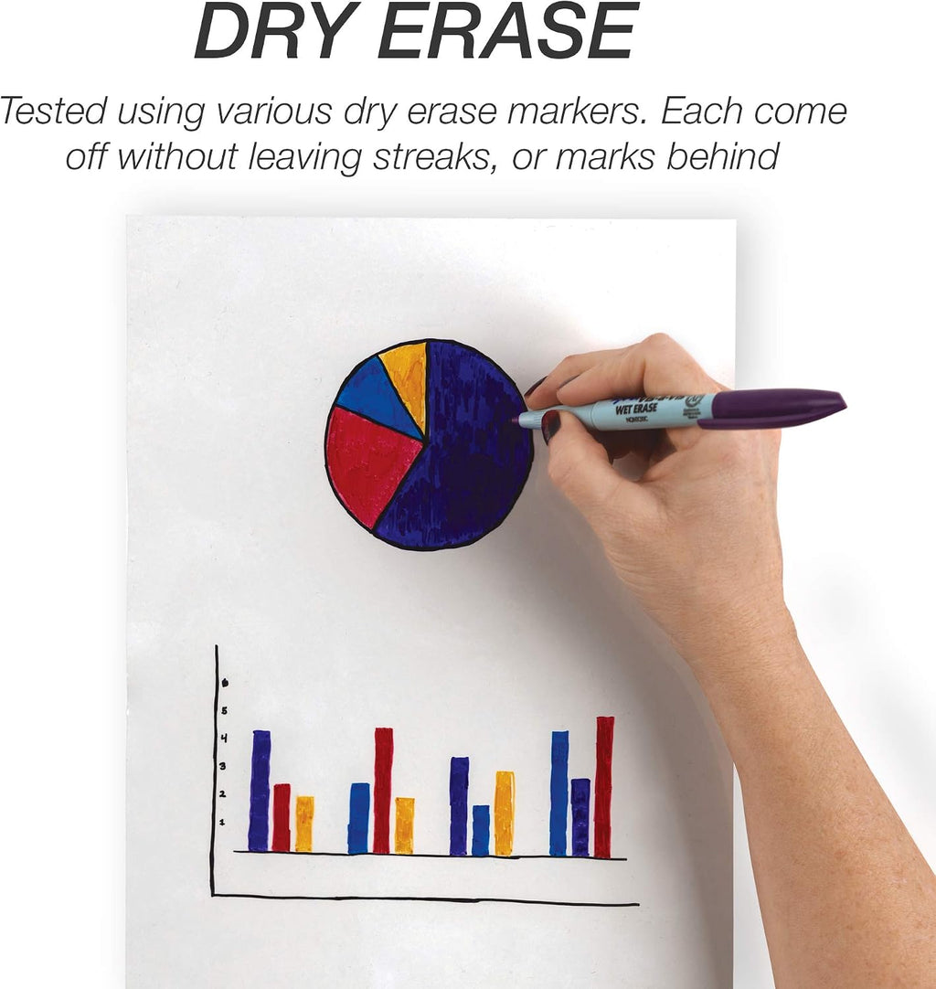 Samsill 100 count 8.5' x 11' Clear Write On Transparency Film, 5 mil, for Use with Dry Erase Markers only, Not for Use in Printer, Acetate Sheets (Pack of 10)