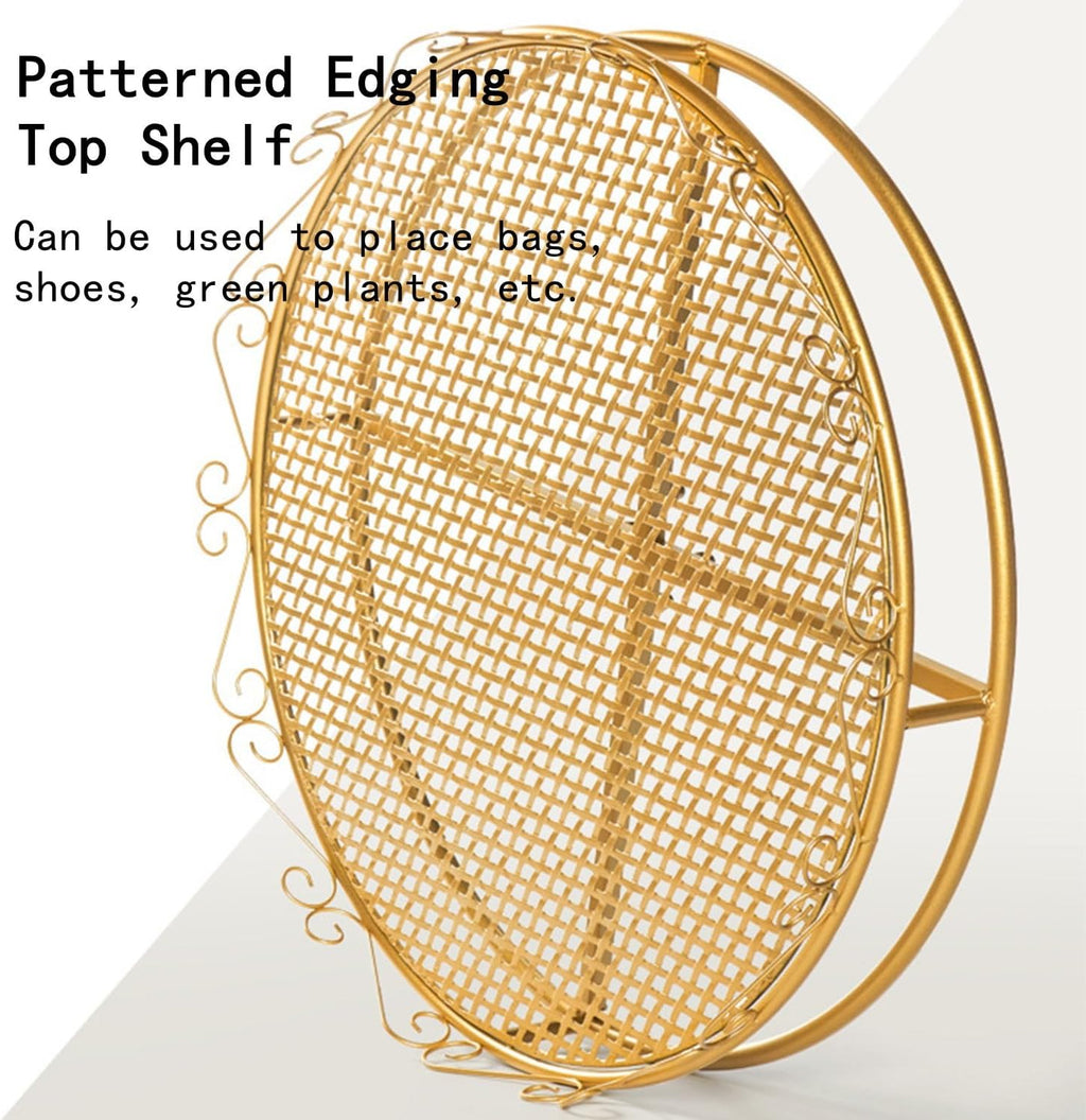 Large Clothing Rack, Metal Garment Rack for Hanging Clothes, Freestanding Coat Rack, Clothes Display Rack Retail Clothing Rack for Bedrooms Living Rooms Stores, Gold