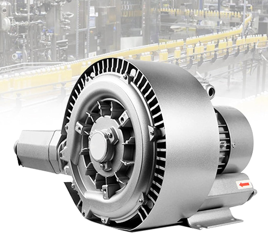 High Pressure Regenerative Blower, Dual Stage Vortex Fan for Fish Tank Aeration & Workshop Air Circulation, 700W Aluminum Electric Motor, 220V Industrial Equipment