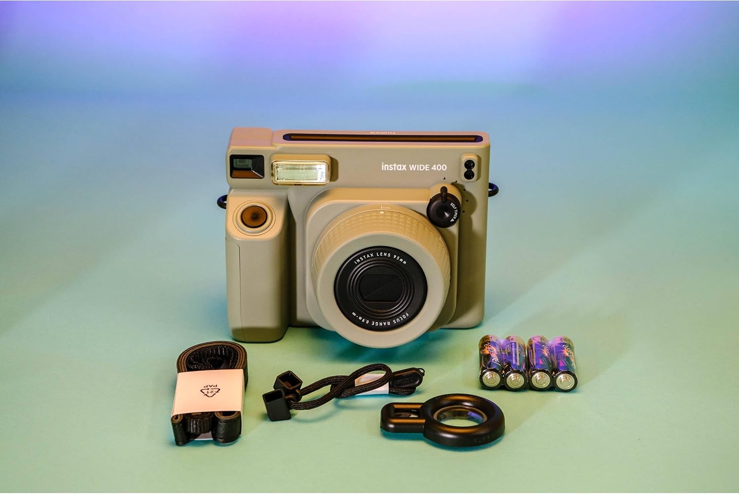 Fujifilm Instax Wide 400 Instant Film Camera Bundle with Fuji Instax-Wide Instant Film (20 Sheets) + Carrying Case + Photo Album + More