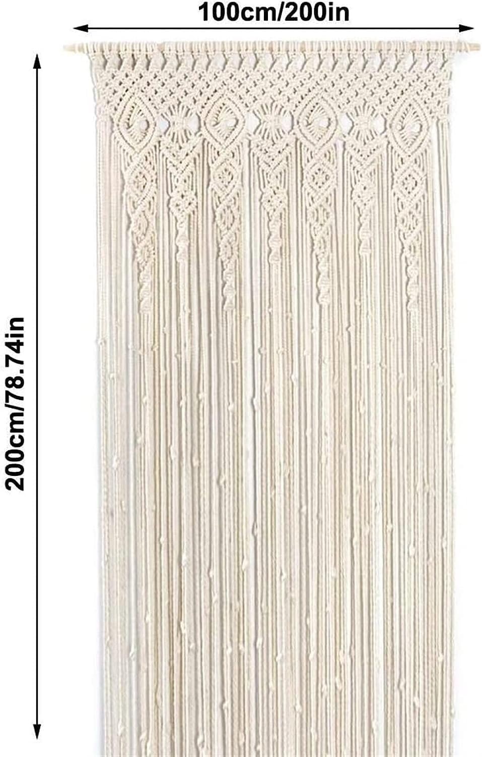 Modern Wall Decor Woven,Wall Hanging Art Tapestry, Macrame Wall Hanging Woven Tapestry Bohemian Macrame Curtain Door Curtain Wall Hanging Tapestry for Doorway, Window, Wedding Backdrop ( 100*200cm)