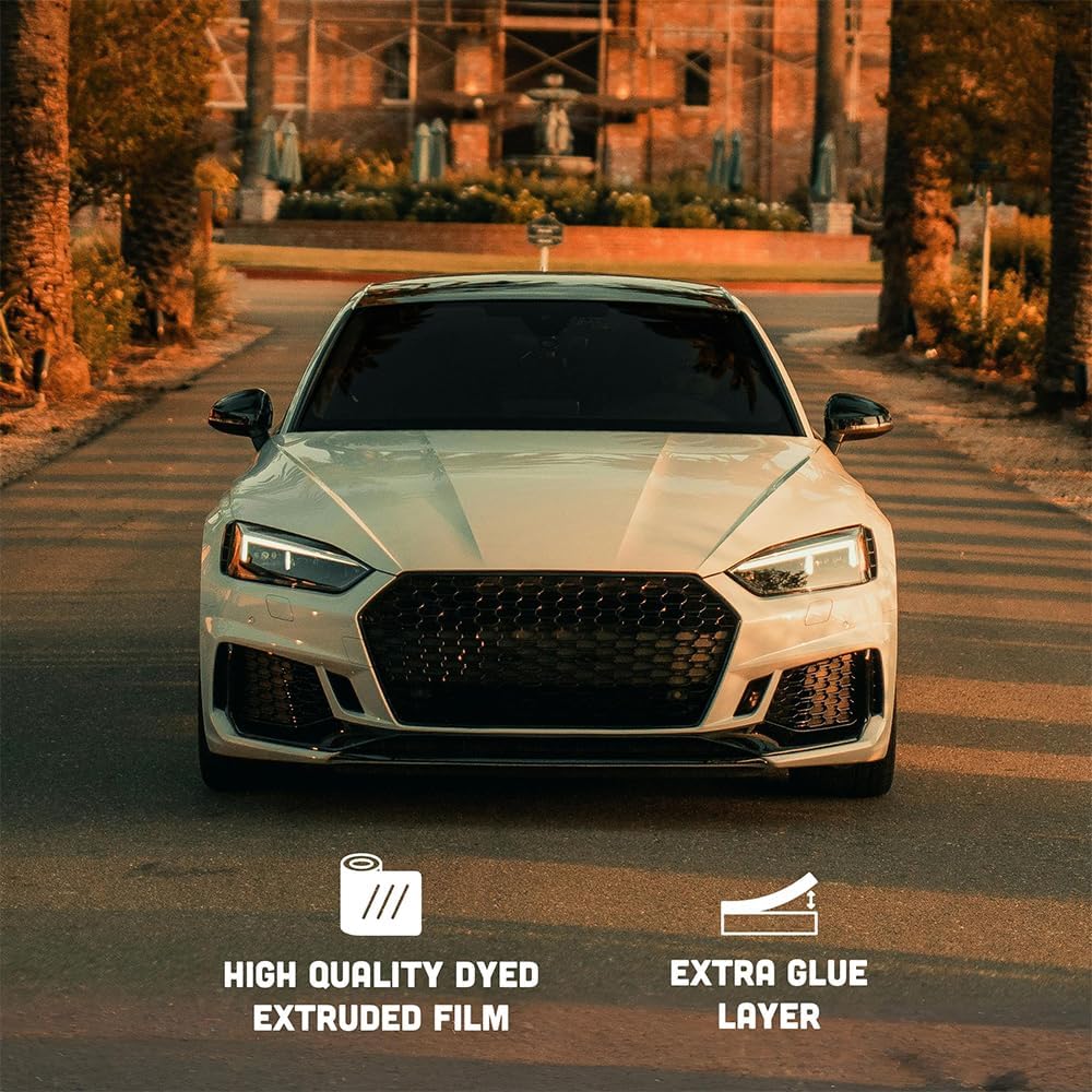United Professional 1Ply Window Tint Film - 40' x100', 15% VLT Upgraded Dyed PET Film, 1 mil Thickness, 99% UV Block, Deep Shade Privacy Window Tint for Car, Truck, SUV, Home – Heat & Glare Control